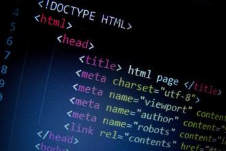 Imagem com códigos em HTML