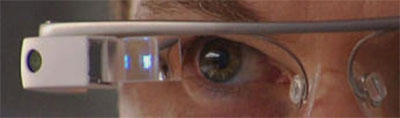 Tela do Google Glass.